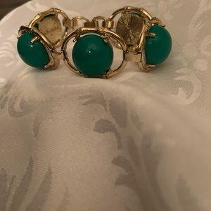 Stella & Dot Green and Gold Bracelet